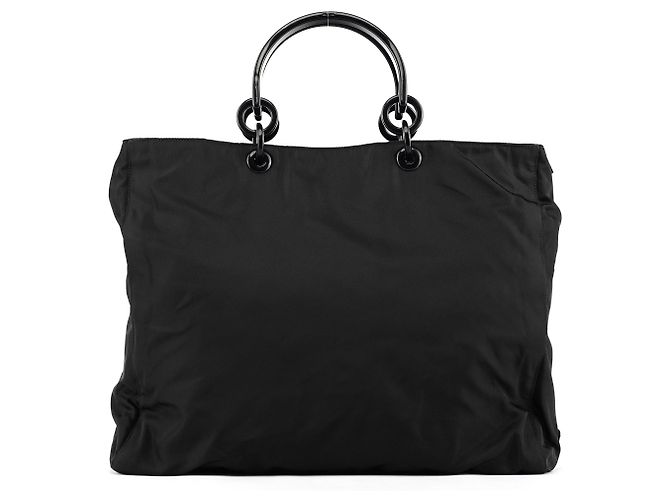 Prada Borsa Tote 1998 Black Tessuto + Plex Nylon - vista 3