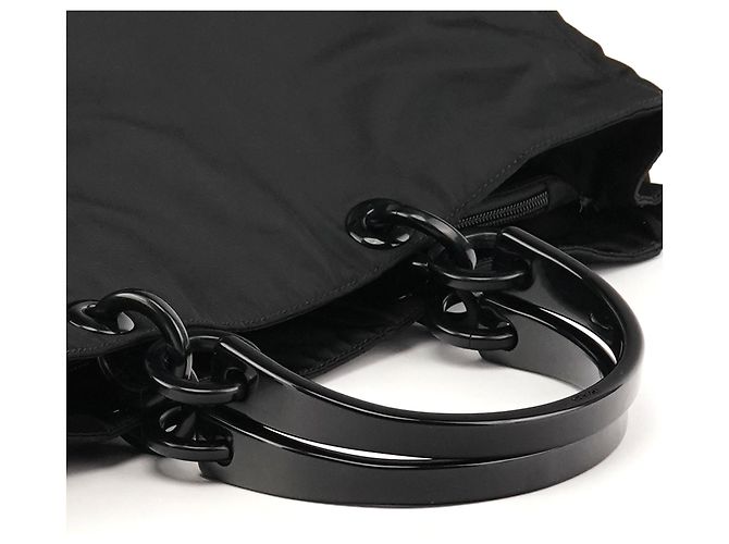 Prada Borsa Tote 1998 Black Tessuto + Plex Nylon - vista 8