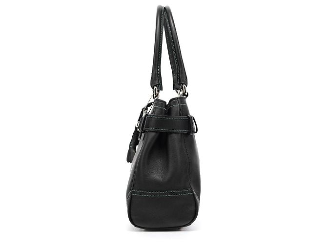 Coach  mala Hamptons 8A70 em couro liso preto - vista 2