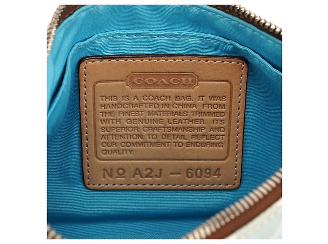 Coach 6094 Borsa a Spalla Demi Signature Blu Chiaro - vista 11