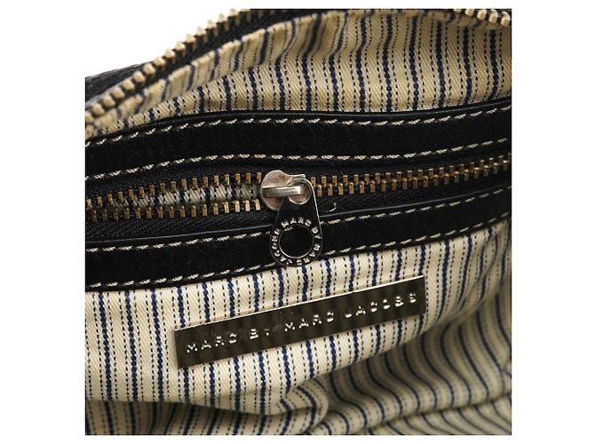Marc by Marc Jacobs Borsa Boston multi-tasche in pelle nera - vista 11