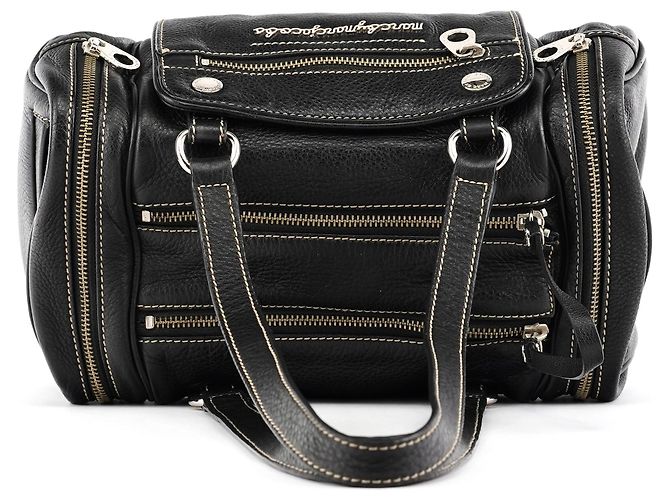 Marc by Marc Jacobs Borsa Boston multi-tasche in pelle nera - vista 4