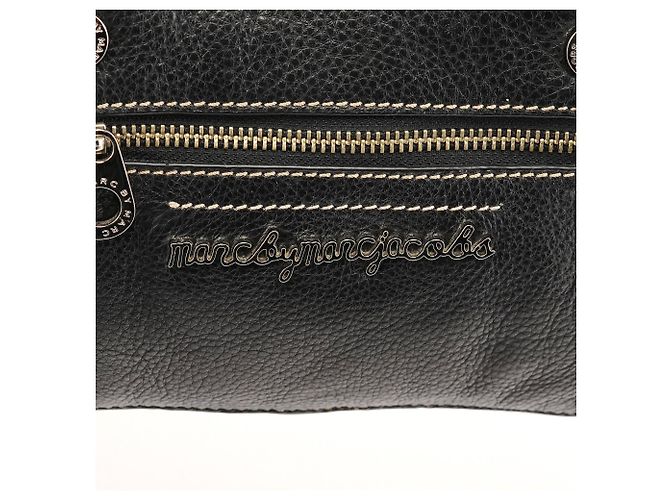 Marc by Marc Jacobs Borsa Boston multi-tasche in pelle nera - vista 6