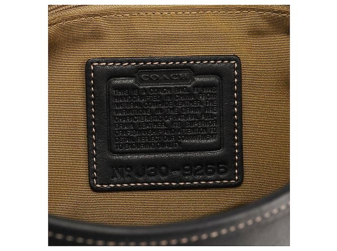 Coach Borsa a Tracolla Hobo 9266 in Pelle Nera con Clip - vista 11