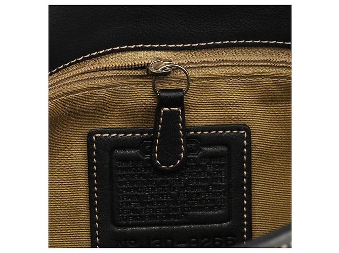 Coach Borsa a Tracolla Hobo 9266 in Pelle Nera con Clip - vista 12