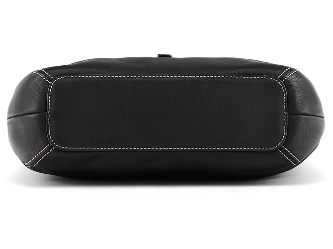 Coach Borsa a Tracolla Hobo 9266 in Pelle Nera con Clip - vista 5