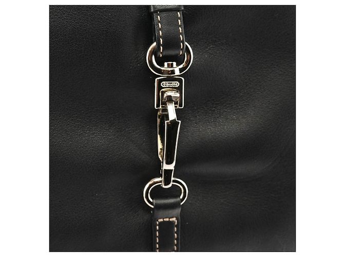 Coach Borsa a Tracolla Hobo 9266 in Pelle Nera con Clip - vista 6