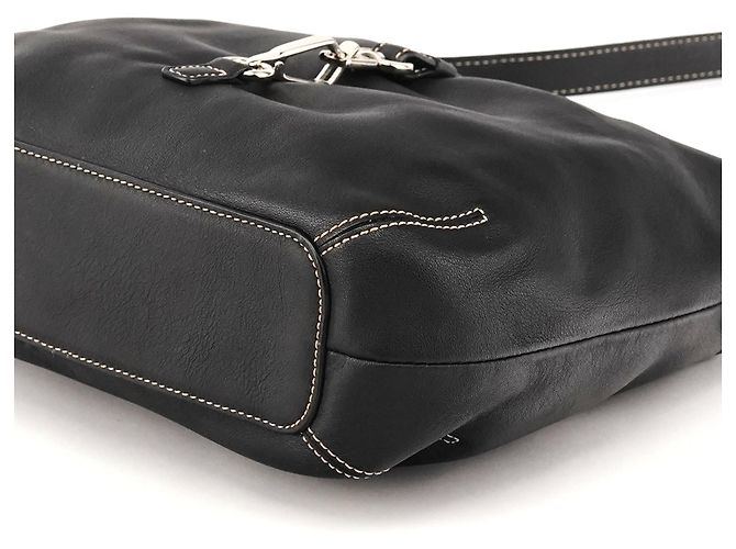 Coach Borsa a Tracolla Hobo 9266 in Pelle Nera con Clip - vista 9