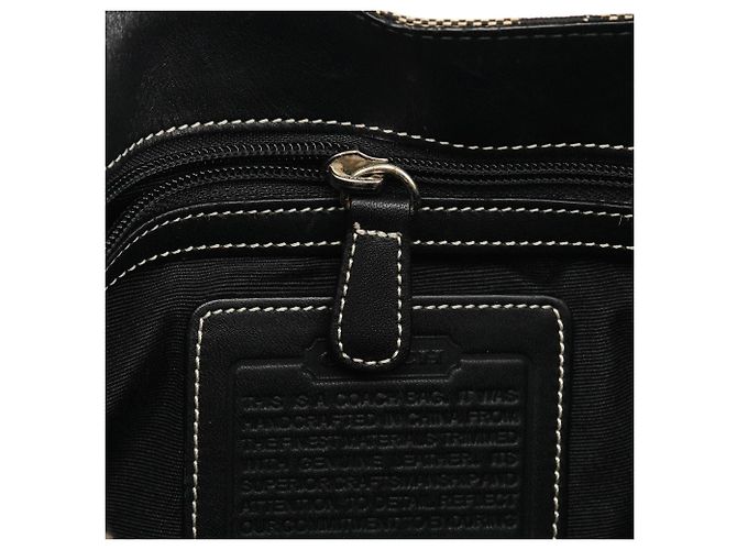 Coach Borsa a Tracolla Hobo 6091 Grey Black Signature Clip - vista 12