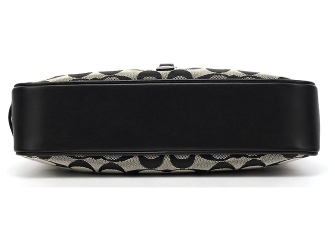 Coach Borsa a Tracolla Hobo 6091 Grey Black Signature Clip - vista 5