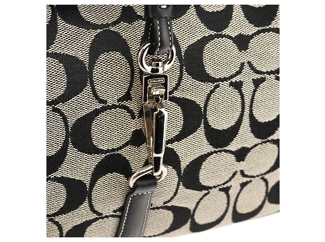 Coach Borsa a Tracolla Hobo 6091 Grey Black Signature Clip - vista 6
