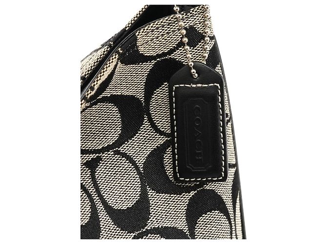 Coach Borsa a Tracolla Hobo 6091 Grey Black Signature Clip - vista 7