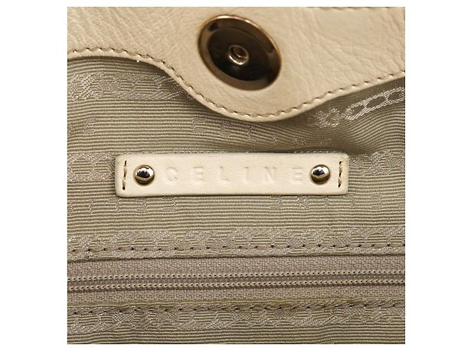 Céline Bolso 2-Way Pillow de piel Ivory - vista 18