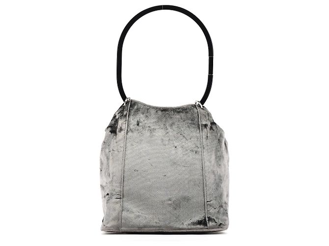Gucci Borsa a tracolla Loop 1999 in velluto grigio - vista 3