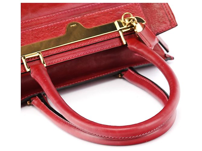 Chloé Bolso Tote de piel de cordero burdeos - vista 11