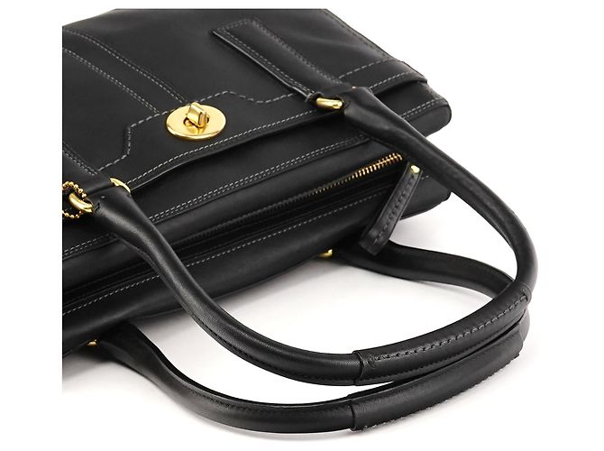 Coach 11047 Borsa Tote Hamptons in pelle nera - vista 11