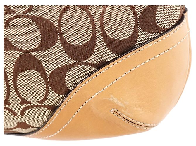 Coach F07077 Borsa Soho 2-Way in tela Signature Beige Tan - vista 12