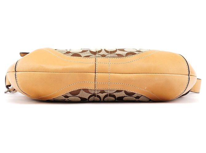 Coach F07077 Borsa Soho 2-Way in tela Signature Beige Tan - vista 5