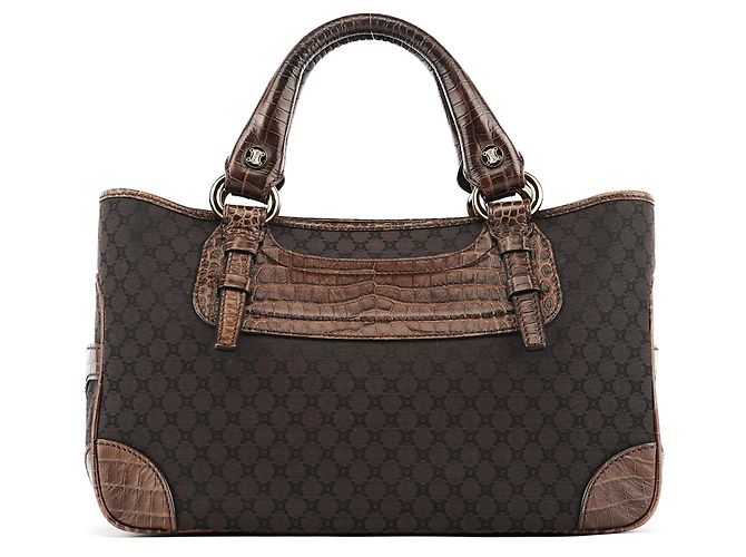 Céline Borsa Tote Boogie in pelle monogram marrone - vista 3