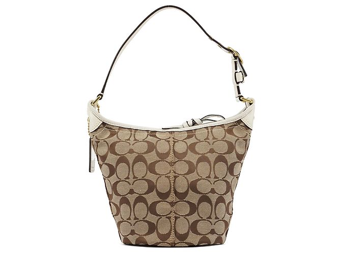 Coach Borsa a tracolla 40896 Signature Canvas Beige Brown - vista 3