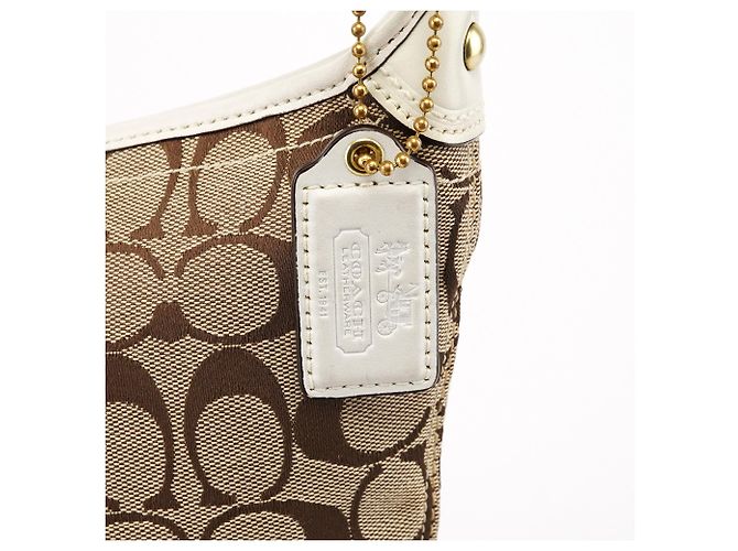 Coach Borsa a tracolla 40896 Signature Canvas Beige Brown - vista 6