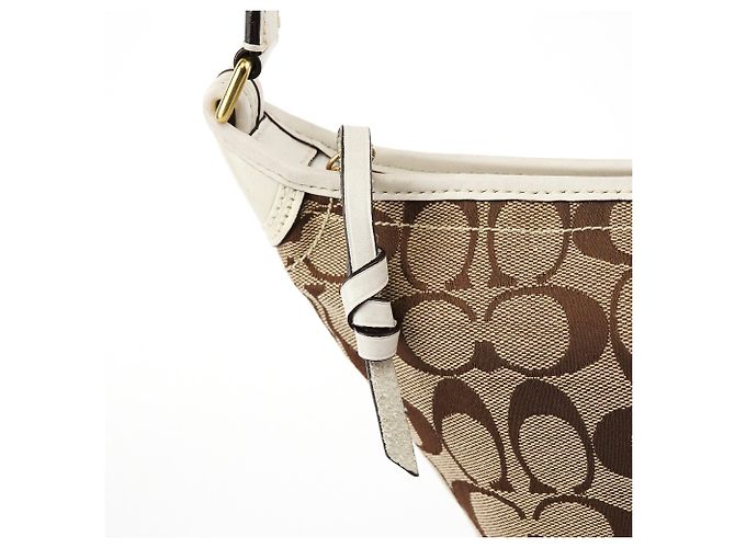 Coach Borsa a tracolla 40896 Signature Canvas Beige Brown - vista 7