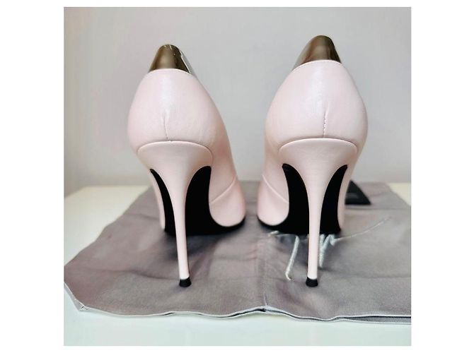 Décolleté Giuseppe Zanotti Lucrezia in pelle rosa e nera - vista 7