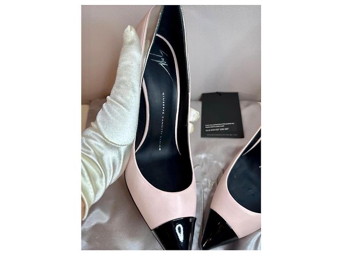 Décolleté Giuseppe Zanotti Lucrezia in pelle rosa e nera - vista 8