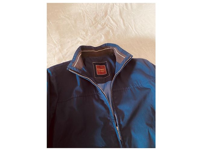 Autre Marque Raschini Giacca Bomber in Nylon Blu Navy - vista 5
