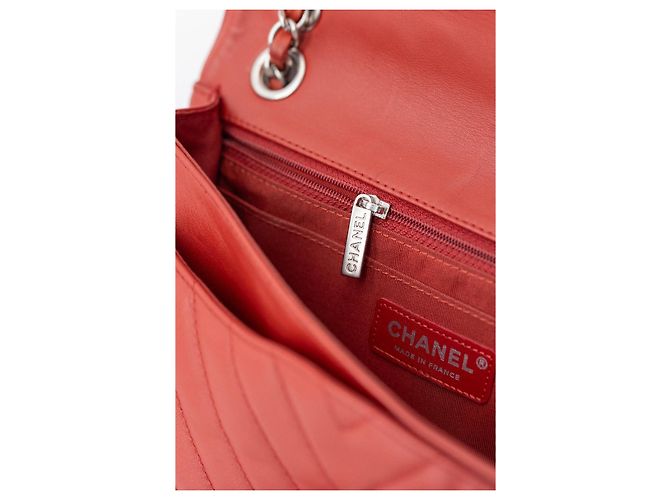 Chanel Leo / Lion Head Flap 25 cm rosso – Pelle di Agnello – Hardware Argento – Serie 14 - vista 14