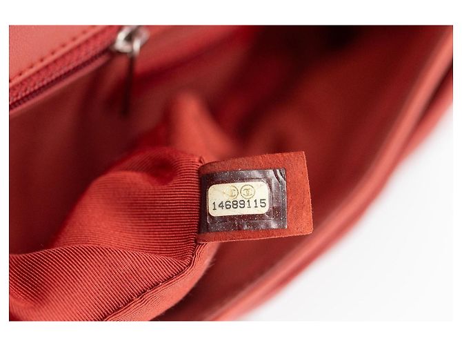 Chanel Leo / Lion Head Flap 25 cm rosso – Pelle di Agnello – Hardware Argento – Serie 14 - vista 17