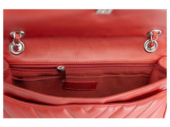 Chanel Leo / Lion Head Flap 25 cm rosso – Pelle di Agnello – Hardware Argento – Serie 14 - vista 18