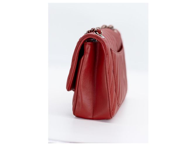 Chanel Leo / Lion Head Flap 25 cm rosso – Pelle di Agnello – Hardware Argento – Serie 14 - vista 5