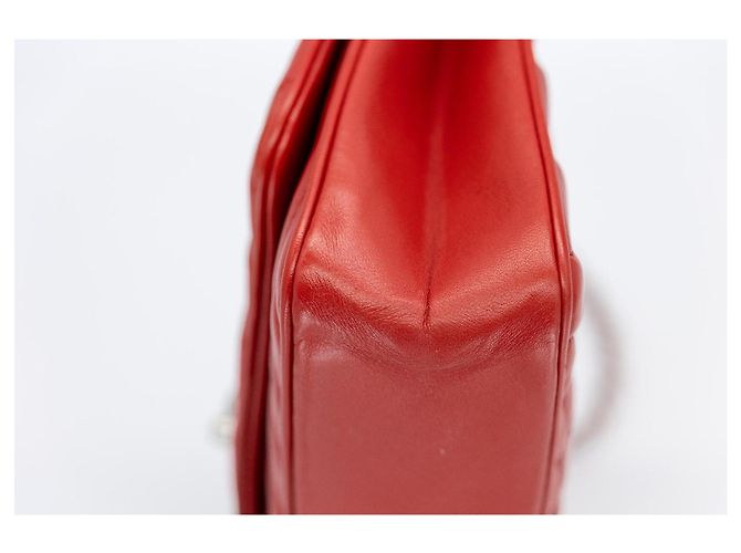 Chanel Leo / Lion Head Flap 25 cm rosso – Pelle di Agnello – Hardware Argento – Serie 14 - vista 7