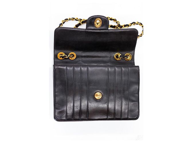 Chanel Mademoiselle Large / Maxi Flap Bag Nero – Hardware Oro – Carta, Sticker e Dustbag - vista 10