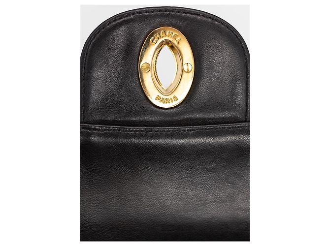 Chanel Mademoiselle Large / Maxi Flap Bag Nero – Hardware Oro – Carta, Sticker e Dustbag - vista 13