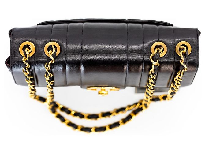 Chanel Mademoiselle Large / Maxi Flap Bag Nero – Hardware Oro – Carta, Sticker e Dustbag - vista 3