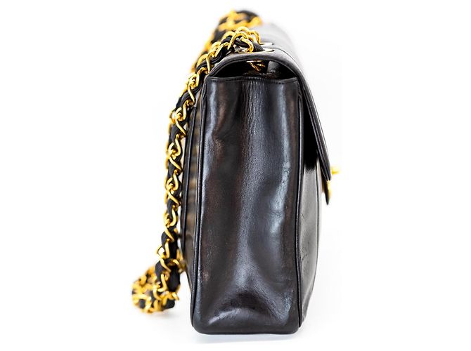 Chanel Mademoiselle Large / Maxi Flap Bag Nero – Hardware Oro – Carta, Sticker e Dustbag - vista 5