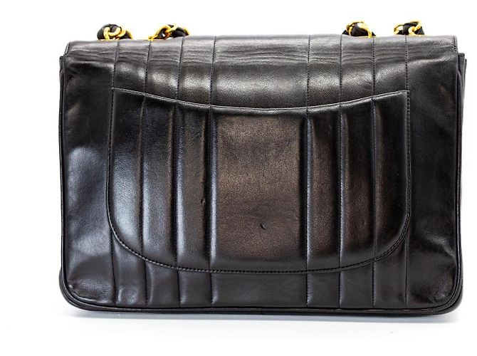 Chanel Mademoiselle Large / Maxi Flap Bag Nero – Hardware Oro – Carta, Sticker e Dustbag - vista 6
