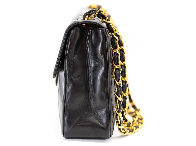 Chanel Mademoiselle Large / Maxi Flap Bag Nero – Hardware Oro – Carta, Sticker e Dustbag - vista 7