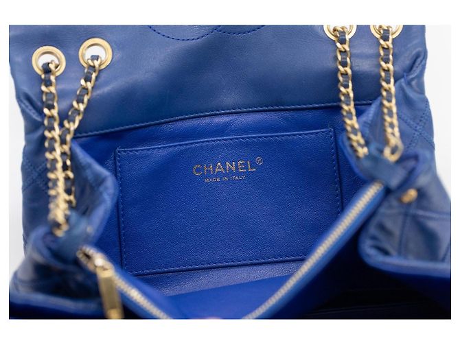 Timeless Borsa a tracolla Chanel Quilted Single Flap Blau – Double Chain – Gold Hardware - vista 15