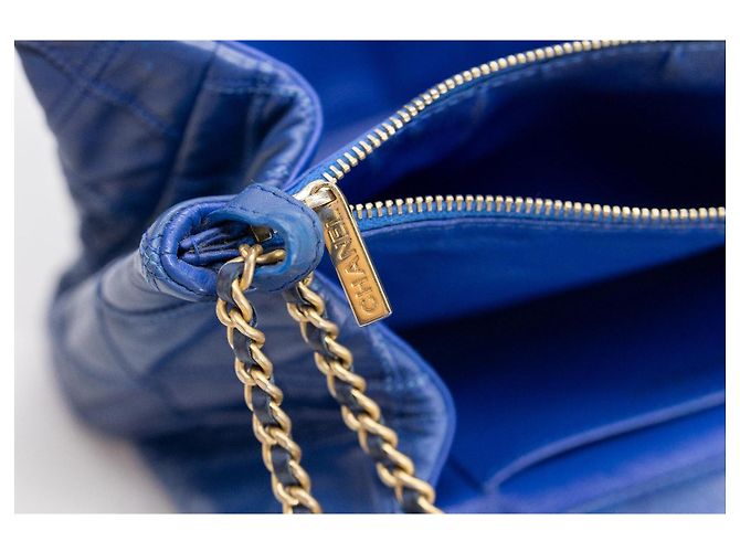Timeless Borsa a tracolla Chanel Quilted Single Flap Blau – Double Chain – Gold Hardware - vista 19