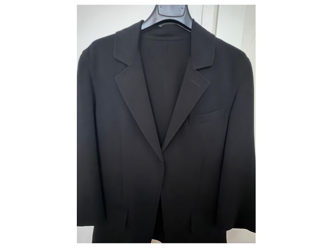 Agnona schwarze Schurwolljacke - Ansicht 2