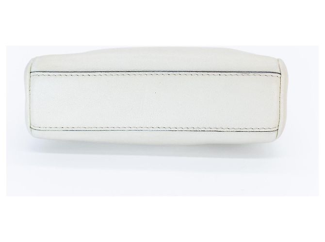 Fendi Peekaboo Micro – Pelle bianca – Hardware argentato – incl. tracolla & Dustbag - vista 10