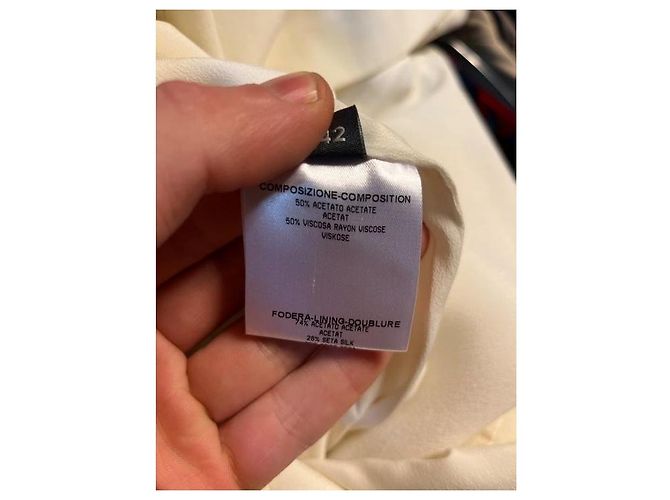 Alexander McQueen weißes figurbetontes Kleid mit V-Ausschnitt NWT gebraucht - Ansicht 5