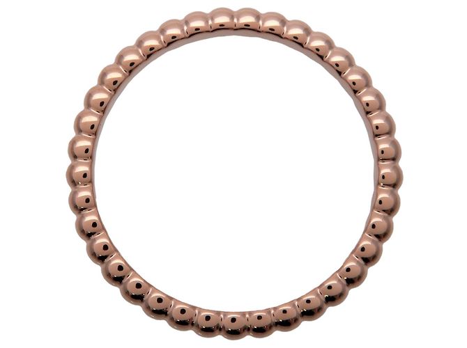 Anello Van Cleef & Arpels Perlee K18 750PG Oro Rosa #50 VCARPJMF50 - vista 3