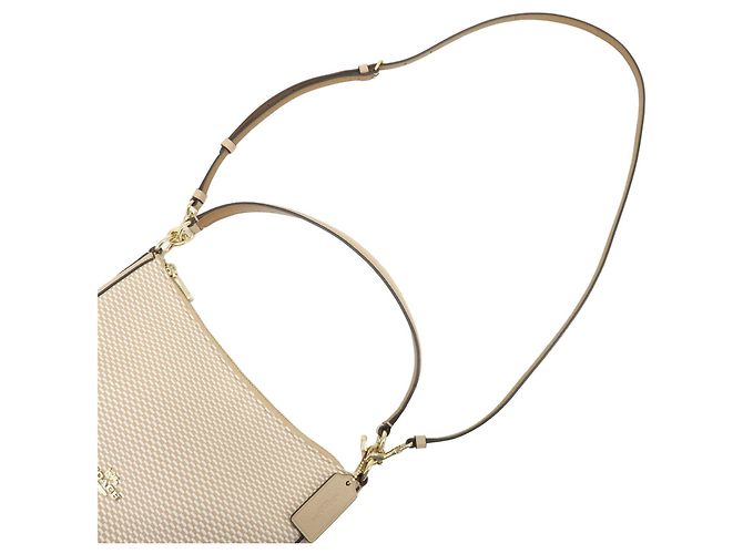 COACH Borsa a tracolla e borsa a mano 2Way in tela e pelle Beige - vista 4