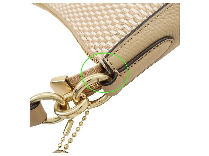 COACH Borsa a tracolla e borsa a mano 2Way in tela e pelle Beige - vista 5