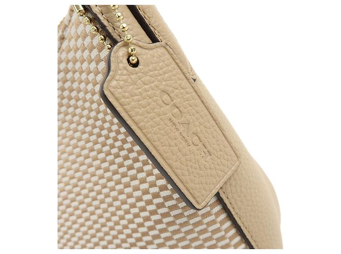 COACH Borsa a tracolla e borsa a mano 2Way in tela e pelle Beige - vista 8