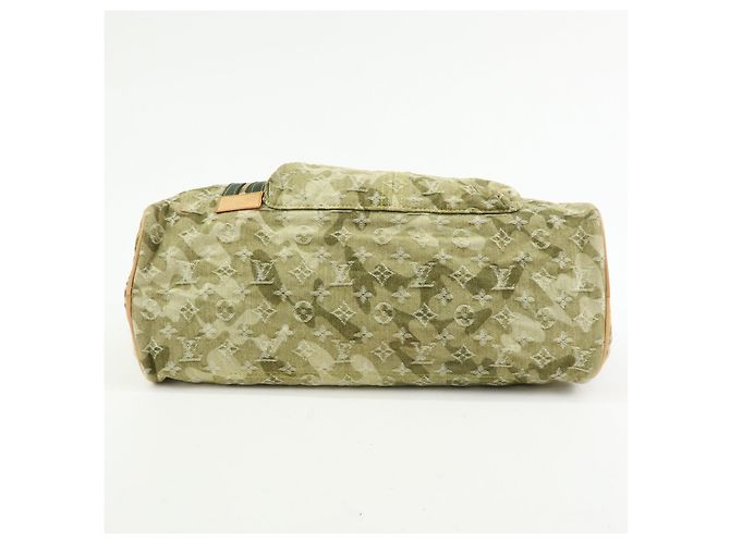 Borsa Boston Louis Vuitton Monogramouflage Lys Denim Leather Green M95771 - vista 5